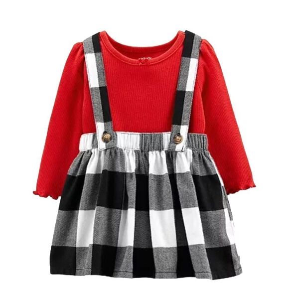 NWT Bundle of 2 Holiday 2-Piece Bodysuit Skirtall Set and Pajama Set in Size 3M - Picture 2 of 9